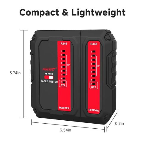 NOYAFA Network Cable Tester - with POE Wire Checker, Automatic Network Tester for RJ45 RJ11 RJ12 CAT5 CAT6 CAT7 UTP Cables, for Home Office Network Maintenance, NF466 in Kuwait