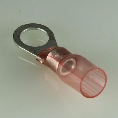8 Ga. Heavy Duty Heat-Shrink Ring Terminals, 3/8" Stud - (Pack of 10) in Saudi Arabia