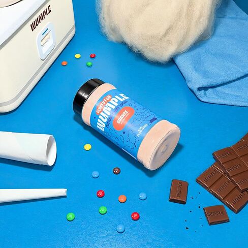 سكر حلوى القطن البرتقالي - سكر الخيط المنكه لآلات حلوى القطن، مزيج رقيق جاهز للاستخدام - مثالي للحفلات والكرنفالات والمناسبات - عبوة من 1 (برتقالي -13.2 أونصة) in Kuwait