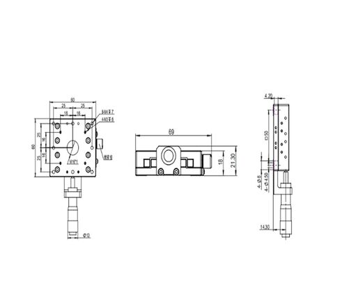 الدقة XY المرحلة LSD-60131CR دليل الموضع المركزي الضبط الدقيق الأصلي in Kuwait