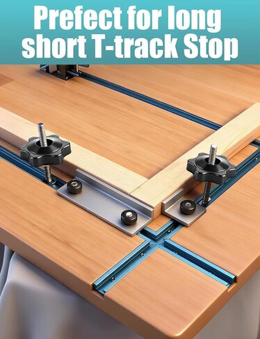 12 Sets of 1/4"-20 T Track Bolts and Knobs Kit, T-Track Accessories Include T-Slot Bolts, Washers and Star Knobs for T-Tracks Woodworking and Fixtures in Kuwait