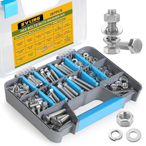 M6-1.0 Bolt Flange Hex Bolt Assortment,360Pcs Metric Bolts and Nuts Kit Serrated Flange Nuts Washers,10.9 Alloy Steel Black Zinc Plated (M6x12/16/20/25/30mm) in Kuwait