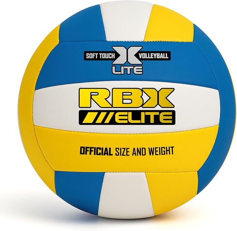 كرة الطائرة RBX Elite Performance، الحجم الرسمي 5، غطاء ناعم الملمس، مناسب لجميع الأحوال الجوية، داخلي/خارجي in Saudi Arabia