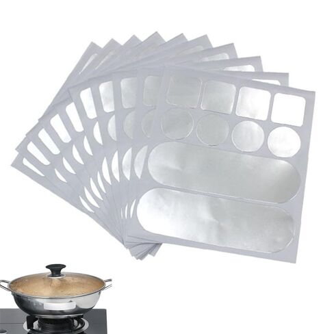30 Sheet Aluminum Foil Duct Tape Seals Pre-Cut Silver Metal Adhesive Duct Patches for HVAC Ductwork Sealing Dryer Vent Exhaust Duct Hose Copper Tube Furnace Kitchen Cookware Pots Pans Skillet in Saudi Arabia