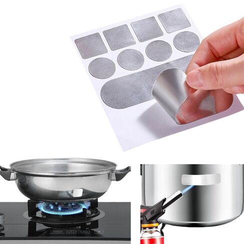 30 Sheet Aluminum Foil Duct Tape Seals Pre-Cut Silver Metal Adhesive Duct Patches for HVAC Ductwork Sealing Dryer Vent Exhaust Duct Hose Copper Tube Furnace Kitchen Cookware Pots Pans Skillet in Saudi Arabia