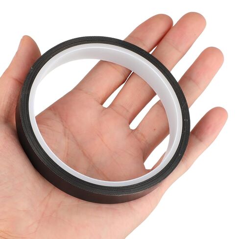 1 لفة شريط مقاوم للحرارة، شريط نقل الحرارة بدرجة حرارة عالية، أشرطة لاصقة من فيلم PTFE، سطح أملس مقاوم للماء، عرض 1/2 بوصة، طول 10 متر / 33 قدم، أسود بعرض 0.5 بوصة in Saudi Arabia
