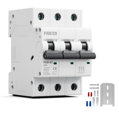 Miniature Circuit Breaker 120/240V 63Amps 3Pole Circuit Breaker DIN Rail Mount, Thermal Magnetic AC Disconnect Switch for House Electrical Emergency Generators(63 Amp) in Kuwait