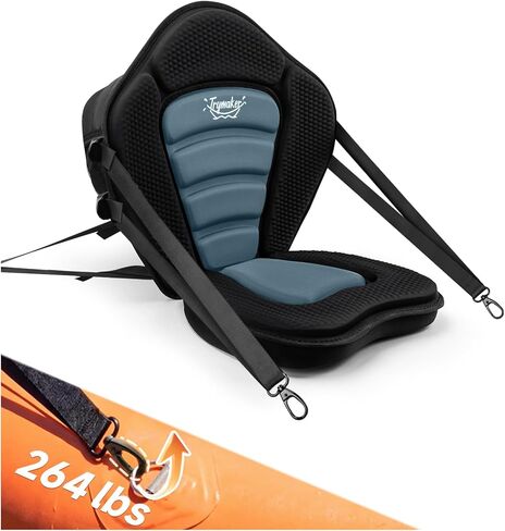 Kayak Seat with Back Support, Paddle Board Seat for Inflatable Boards, 264LBS Capacity Thickened Replacement for Sit on Top Kayak Fishing Canoe in Kuwait
