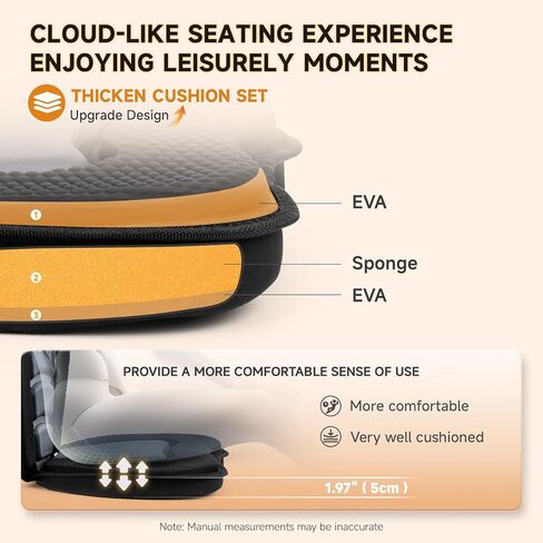 Kayak Seat with Back Support, Paddle Board Seat for Inflatable Boards, 264LBS Capacity Thickened Replacement for Sit on Top Kayak Fishing Canoe in Kuwait