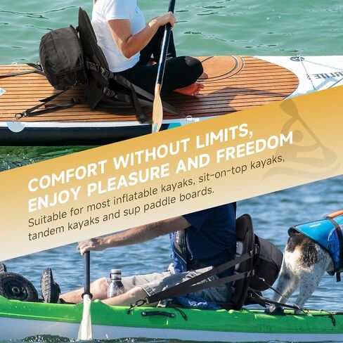 Kayak Seat with Back Support, Paddle Board Seat for Inflatable Boards, 264LBS Capacity Thickened Replacement for Sit on Top Kayak Fishing Canoe in Kuwait
