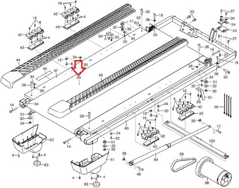 وسادة المشي تحت المكتب، حزام الجري، حزام الجري | أحزمة المشي المصنوعة من البوليستر والمرفق المكتبي جزء بديل للتمرين من صانع المعدات الأصلية 416827 | يعمل مع Pro-Form Carbon T10 in Kuwait