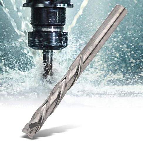 ماكينة تقطيع وطحن من الفولاذ التنجستن 3 مزامير للألمنيوم، 6 × 6 × 32 × 70 ملم، أدوات قطع النجارة والأداء، فضي in Kuwait