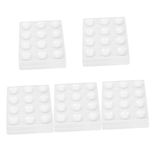 Gatuida 5pcs Ceramic Experiment Spot Plate Reaction Board Porcelain Plate for Laboratory Chemical Testing in Saudi Arabia