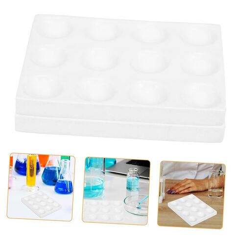 Gatuida 5pcs Ceramic Experiment Spot Plate Reaction Board Porcelain Plate for Laboratory Chemical Testing in Saudi Arabia