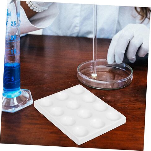 Gatuida 5pcs Ceramic Experiment Spot Plate Reaction Board Porcelain Plate for Laboratory Chemical Testing in Saudi Arabia
