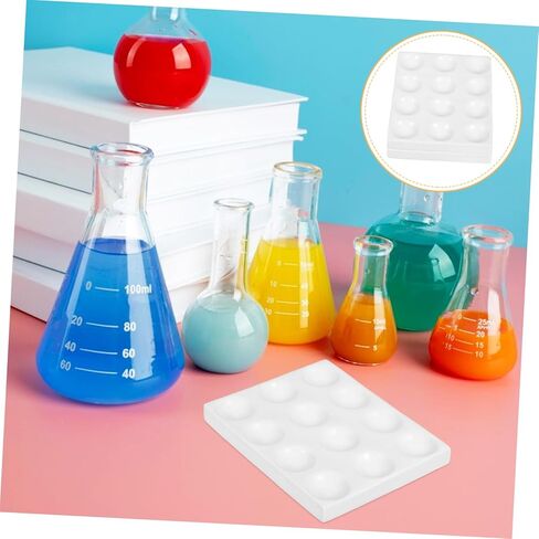 Gatuida 5pcs Ceramic Experiment Spot Plate Reaction Board Porcelain Plate for Laboratory Chemical Testing in Saudi Arabia