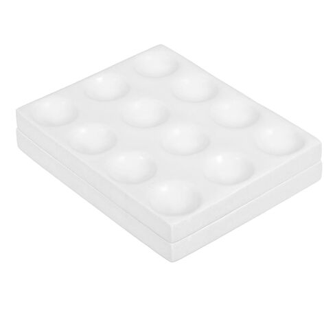 Gatuida 5pcs Ceramic Experiment Spot Plate Reaction Board Porcelain Plate for Laboratory Chemical Testing in Saudi Arabia