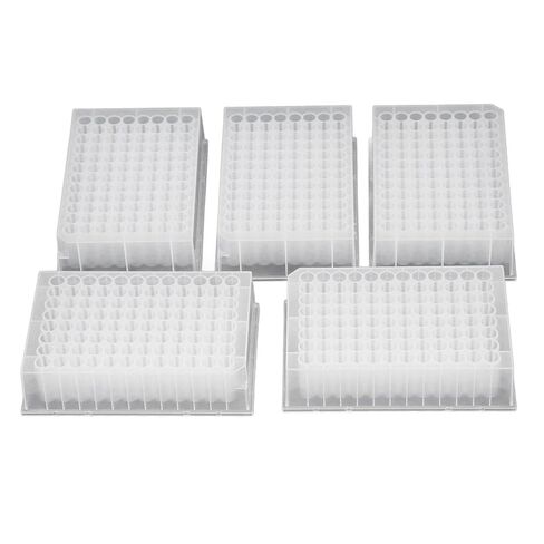 5Pcs Deep Well Storage Plate,Plastic 32mm Height 96 Round Holes Laboratory Deep Well Plate for Laboratory, Classroom, or Home Use in Kuwait