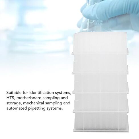 5Pcs Deep Well Storage Plate,Plastic 32mm Height 96 Round Holes Laboratory Deep Well Plate for Laboratory, Classroom, or Home Use in Kuwait