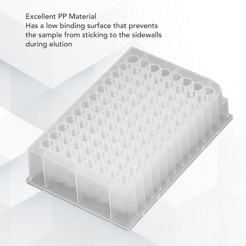 5Pcs Deep Well Storage Plate,Plastic 32mm Height 96 Round Holes Laboratory Deep Well Plate for Laboratory, Classroom, or Home Use in Kuwait