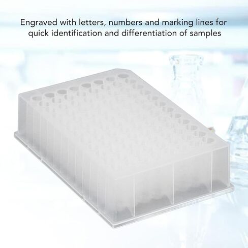 5Pcs Deep Well Storage Plate,Plastic 32mm Height 96 Round Holes Laboratory Deep Well Plate for Laboratory, Classroom, or Home Use in Kuwait