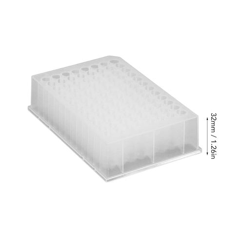 5Pcs Deep Well Storage Plate,Plastic 32mm Height 96 Round Holes Laboratory Deep Well Plate for Laboratory, Classroom, or Home Use in Kuwait