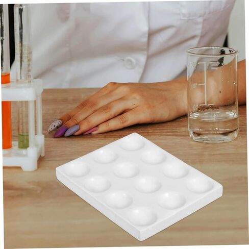 Gatuida 12holes Lab Reaction Plate Porcelain Spot Reaction Board Ceramic Experiment Plate in Saudi Arabia