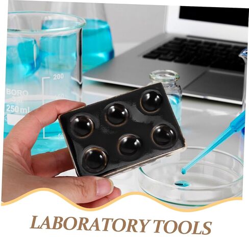 2pcs Ceramic Plate for Chemical Testing Porcelain Reaction Plate Lab Tool for Scientific Experiments Lightweight Design for Easy in Saudi Arabia