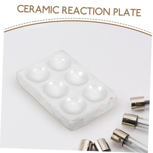 2pcs Ceramic Plate for Chemical Testing Porcelain Reaction Plate Lab Tool for Scientific Experiments Lightweight Design for Easy in Saudi Arabia