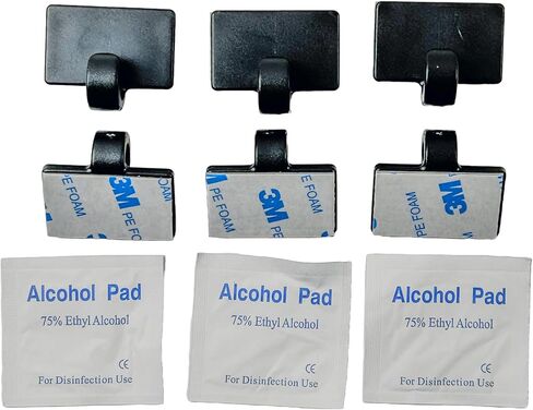 (3-Pack) Lido Mounts Hook Microphone Mount Compatible with Icom and Alinco Mobile Microphones. 3 Pack with Alcohol Pads in Kuwait