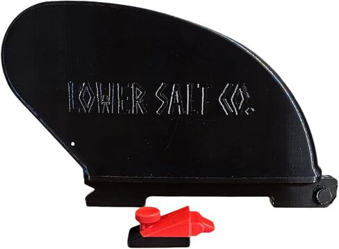 شركة Lower Salt Co. Flip Lock SUP fin - تصميم منخفض المستوى للمياه الضحلة / الصخرية، ممتص للصدمات، قفل قلاب مطور وآلية ربط، قفل سريع مناسب لصناديق الزعانف القياسية، أسود / أحمر / أرجواني in Saudi Arabia