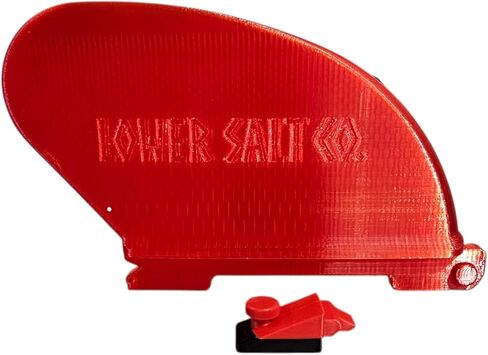 Lower Salt Co. Flip Lock SUP fin - Low Profile Design for Shallow/Rocky Water, Impact-Absorbing, Upgraded flip-Lock and attaching Mechanism, Quick-Lock fit for Standard fin Boxes, Black/red/Purple in Saudi Arabia