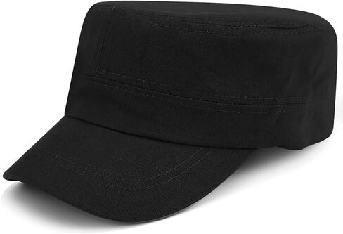 Unisex Basic Flat Top Hat Cadet Army Cap Adjustable Daily Sports Camping Hiking Hat in Saudi Arabia