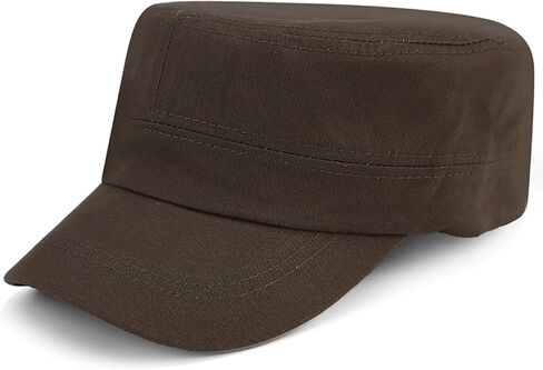 Unisex Basic Flat Top Hat Cadet Army Cap Adjustable Daily Sports Camping Hiking Hat in Saudi Arabia