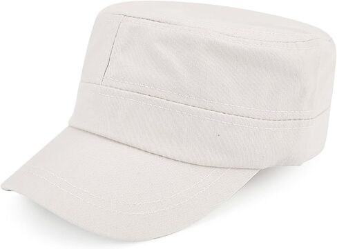 Unisex Basic Flat Top Hat Cadet Army Cap Adjustable Daily Sports Camping Hiking Hat in Saudi Arabia