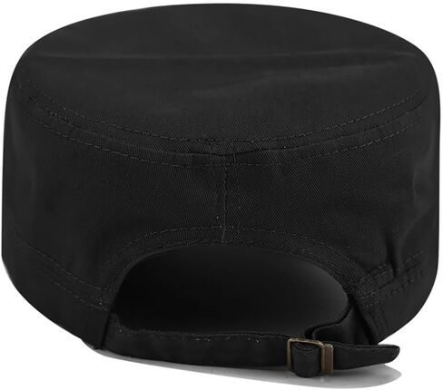 Unisex Basic Flat Top Hat Cadet Army Cap Adjustable Daily Sports Camping Hiking Hat in Saudi Arabia