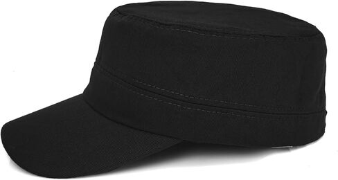 Unisex Basic Flat Top Hat Cadet Army Cap Adjustable Daily Sports Camping Hiking Hat in Saudi Arabia
