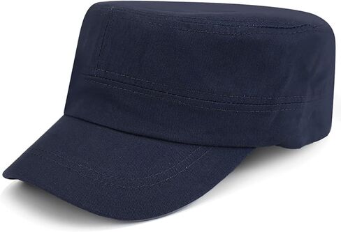 Unisex Basic Flat Top Hat Cadet Army Cap Adjustable Daily Sports Camping Hiking Hat in Saudi Arabia