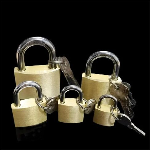 Hardware Copper Padlock Small 3Keys Brass Locker 1Pcs(38mm) in Saudi Arabia