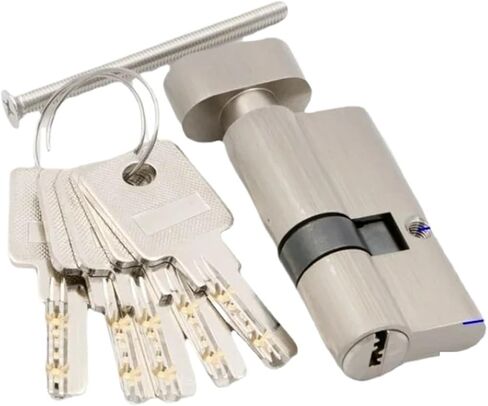 Lock Cylinder Core Door Interior Living Handle Brass 5Keys 55 60 65 70 75/80/85/90mm 1Pcs(75MMz 37.5 and 37.5m) in Saudi Arabia