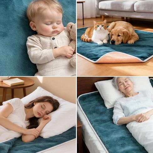 Washable Underpads Reusable Waterproof Protective Bed Pads for Couch Sofa Floor 31.5" x47" Super Absorbency Incontinence Bedwetting Nursing Pads Blue Mattress for Adults Kids Elderly Pets 1 Pack in Kuwait