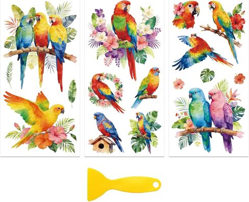 Rub on Transfer Decal Sticker for Furniture Craft Decor 6"x12" Forest Animals Photo Frames, 3Pcs Waterproof UV DTF Transfer for Drawer Dresser Glass Porcelain Wood Plastic in Saudi Arabia
