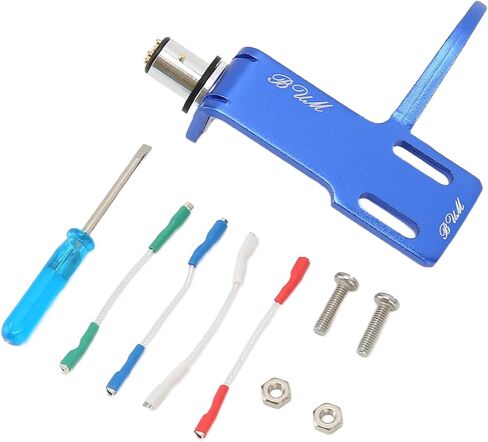 Hilitand Universal Phonograph Head Shell,Phonograph Turntable Headshell,Aluminum Alloy Headshell Cartridge Keeper, Stand Stand,for Record Players (Blue) in Kuwait