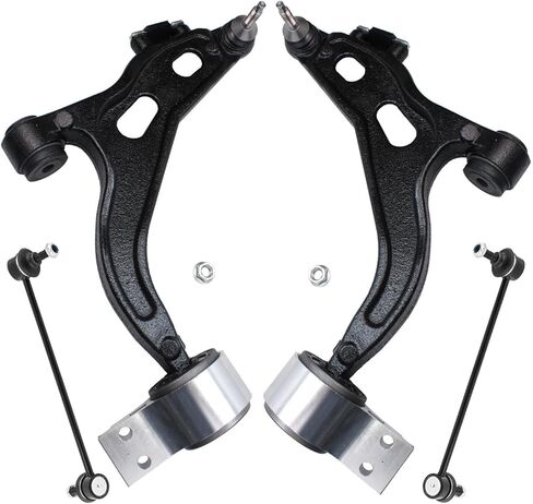 Detroit Axle - Front Lower Control Arms for AWD Ford Five Hundred Freestyle Mercury Montego 2005 2006 2007, 2 Lower Control Arms w/Ball Joints + 2 Sway Bar Links, Replacement 4pc in Saudi Arabia