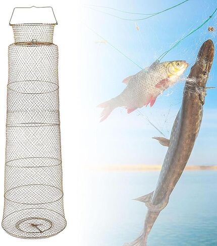 ing Net Cage ing Basket Versatile Catcher Portable for Lobsters Equipment, Length 1.3m Dia 40cm in Saudi Arabia