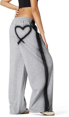 Aelfric Eden Wide Legpants Women Women Waggy Graffiti Heart Lounge Pants مع جيوب in Kuwait
