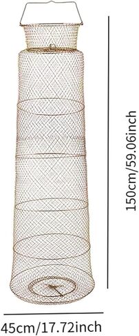 ing Net Cage ing Basket Versatile Catcher Portable for Lobsters Equipment, Length 1.5m Dia 45cm in Saudi Arabia