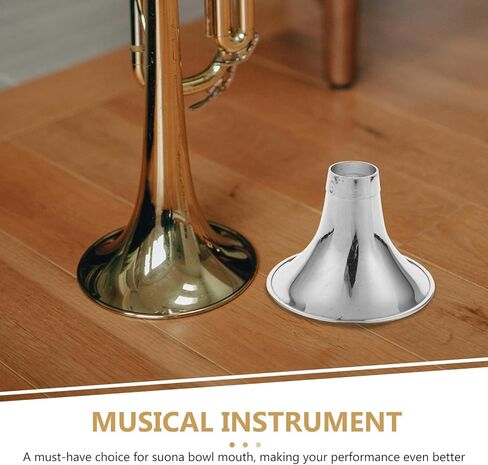 Thickened Suona Horn Bowl Replacement Part Silver-plated Metal Suona Sound Amplifier Accessory for Small G Key Folk Instrument in Kuwait
