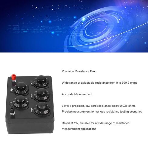 صندوق متغير، صندوق استبدال مقاوم 0‑9999.9 أوم أوم، صندوق عقد بسيط لمقاوم قابل للتعديل لتجارب المدارس التعليمية البدنية والمعدات الكهربائية in Kuwait