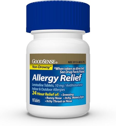 GoodSense Allergy Relief Loratadine Tablets 10 mg, Antihistamine, Allergy Medicine for 24 Hour Allergy Relief in Kuwait